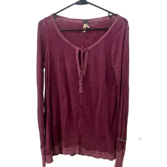 We The Free Affocato Hacci Henley Oversized Top - Picture 2 of 6